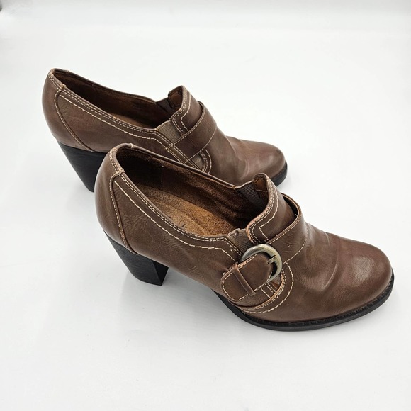 Natural Soul by Naturalizer Brown Carlo Oxford Faux Leather Bootie Size 6.5 - Picture 9 of 14